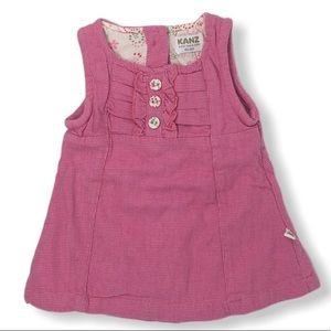 Kanz Bay Girls Pink Checkered Jumper Dress NEW